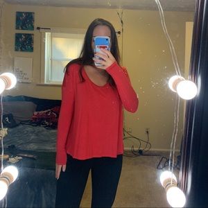 Aerie Sunset Orange Super Soft Long Sleeve Top